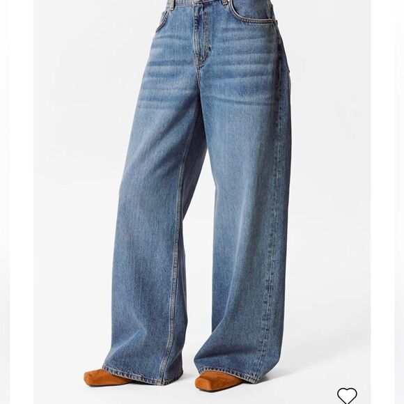 NWT & Other Stories Wide Leg, Low Waist, Non Stretch Jean Size 32 - Picture 3 of 13